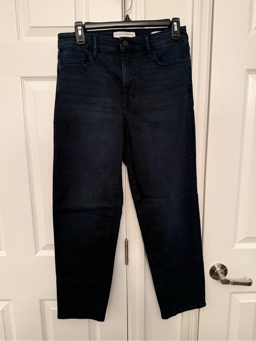 Social Standards Women’s Straight Leg Jeans in Dark Indigo